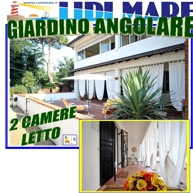 ANGOLARE CON GRANDE GIARDINO SUL MARE LIDI FERRARESI