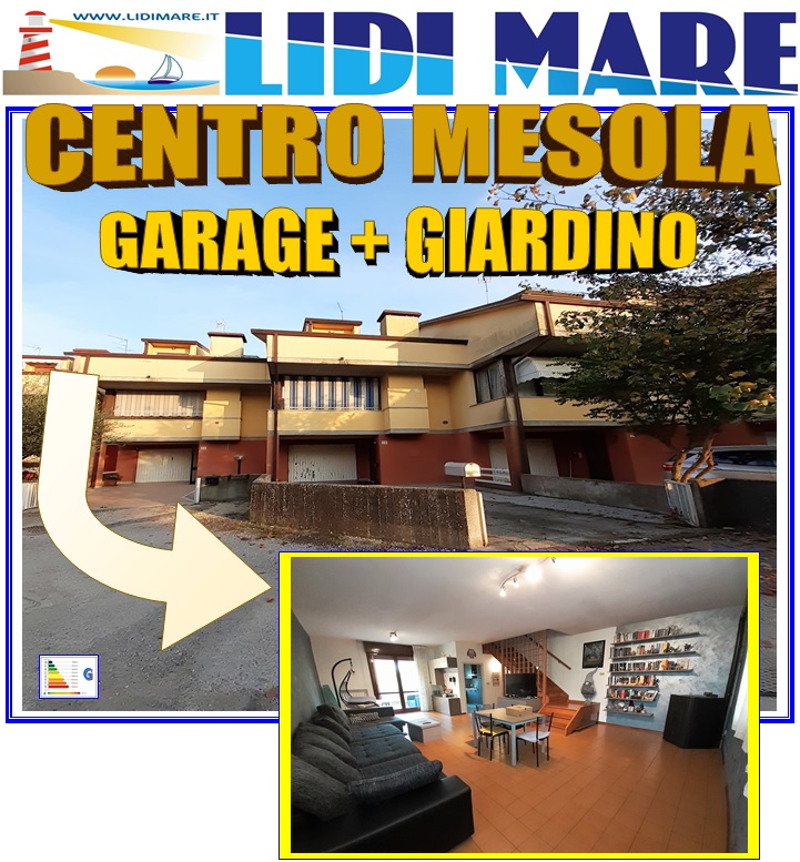 VILLA A SCHIERA CENTRO MESOLA GARAGE E GIARDINO